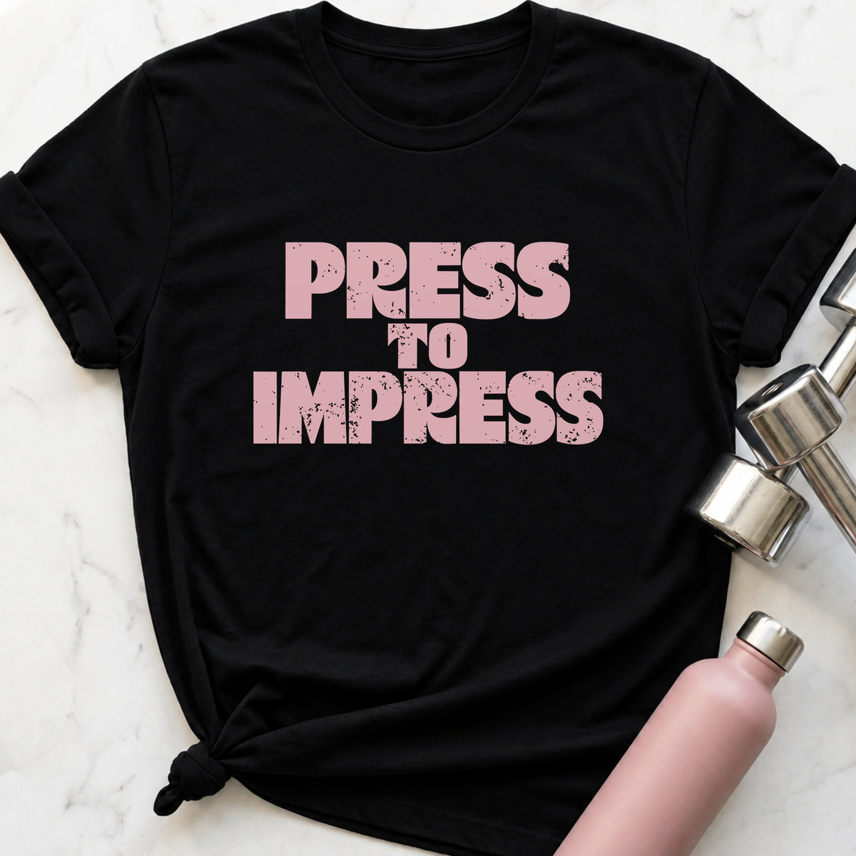 Press To Impress T-Shirt — Black