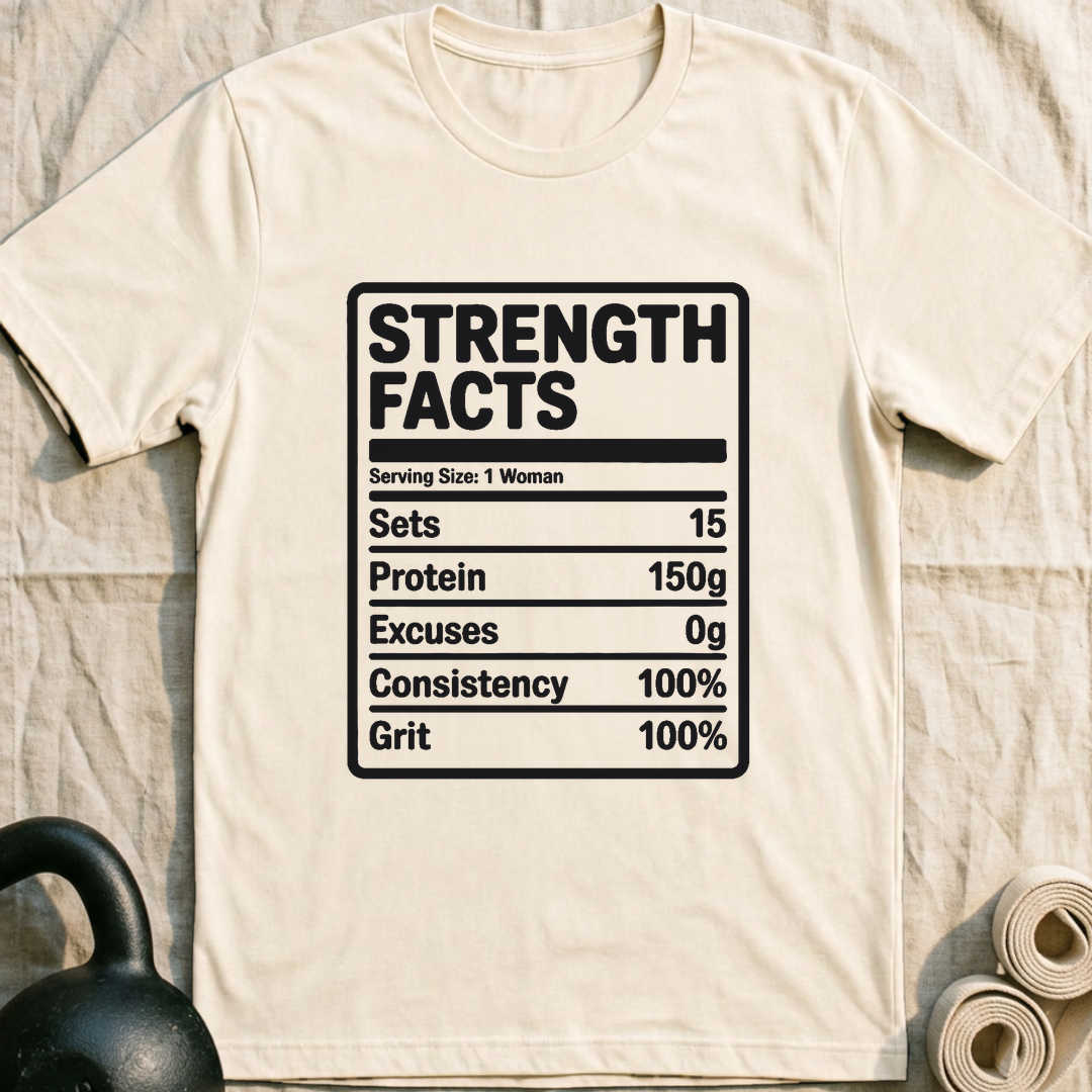 Strength Facts T-Shirt — Natural