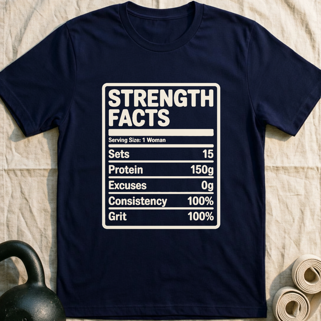 Strength Facts T-Shirt — Navy