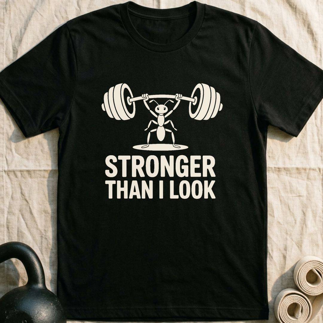 Stronger Than I Look T-Shirt — Black