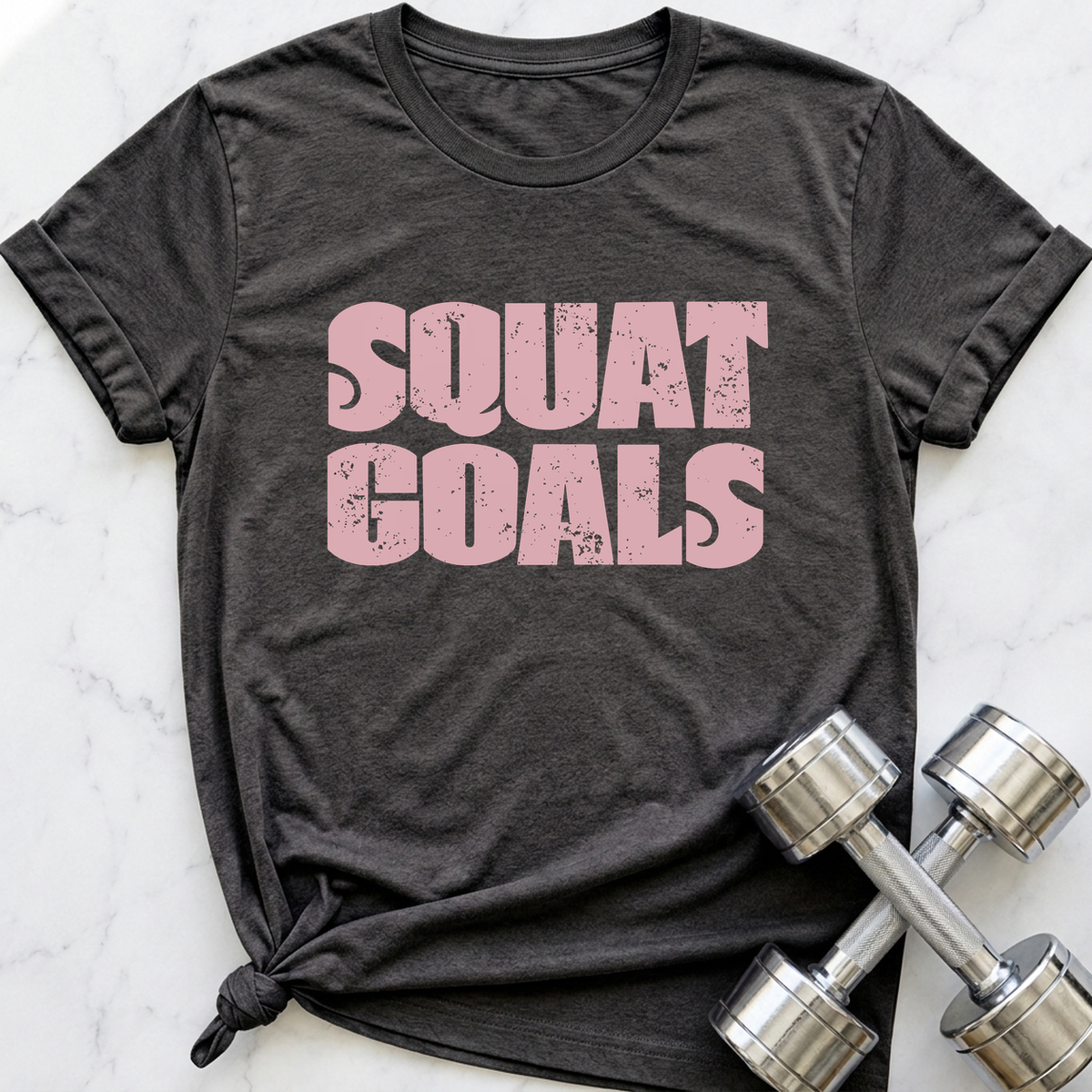 Squat Goals T-Shirt — Dark Grey Heather
