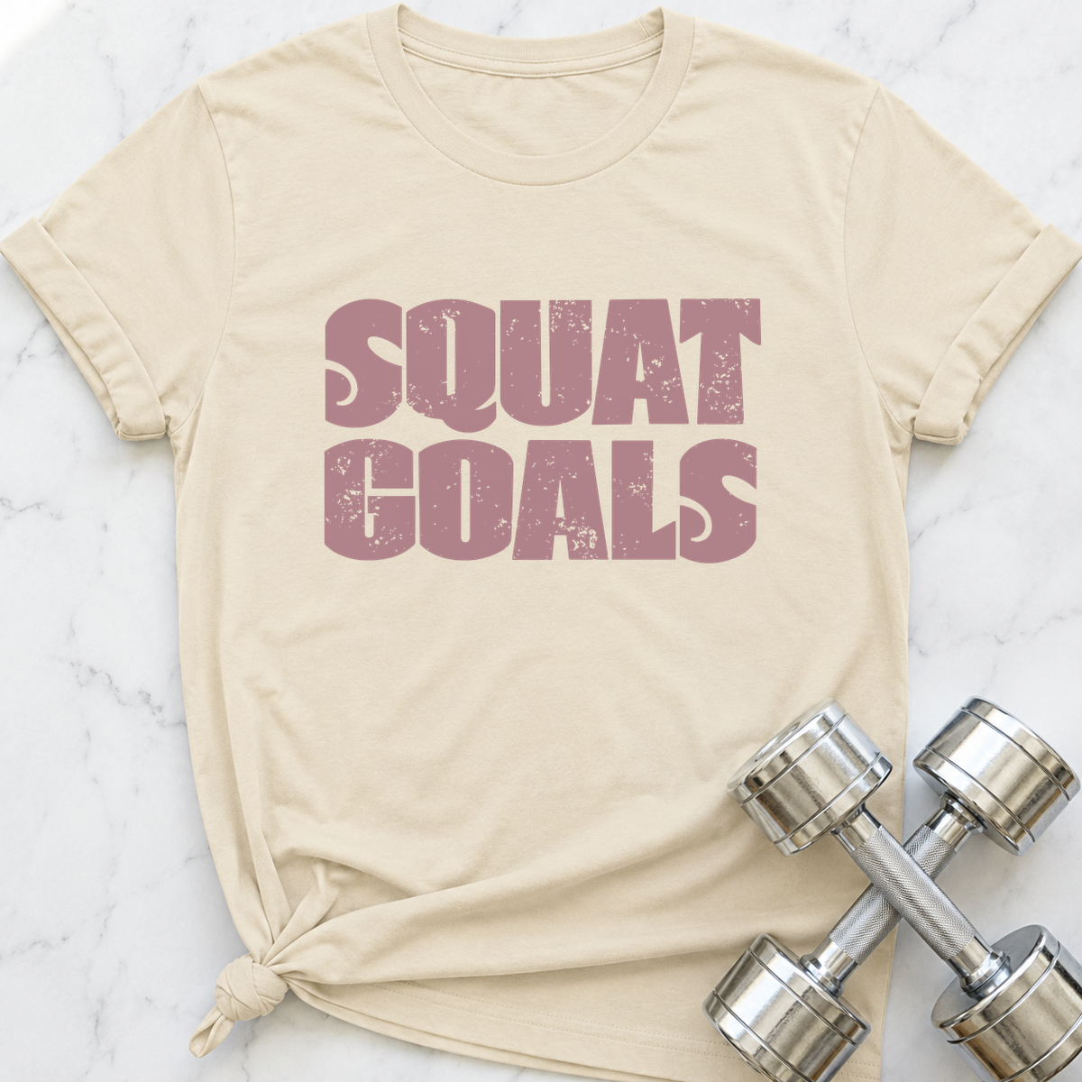 Squat Goals T-Shirt — Natural