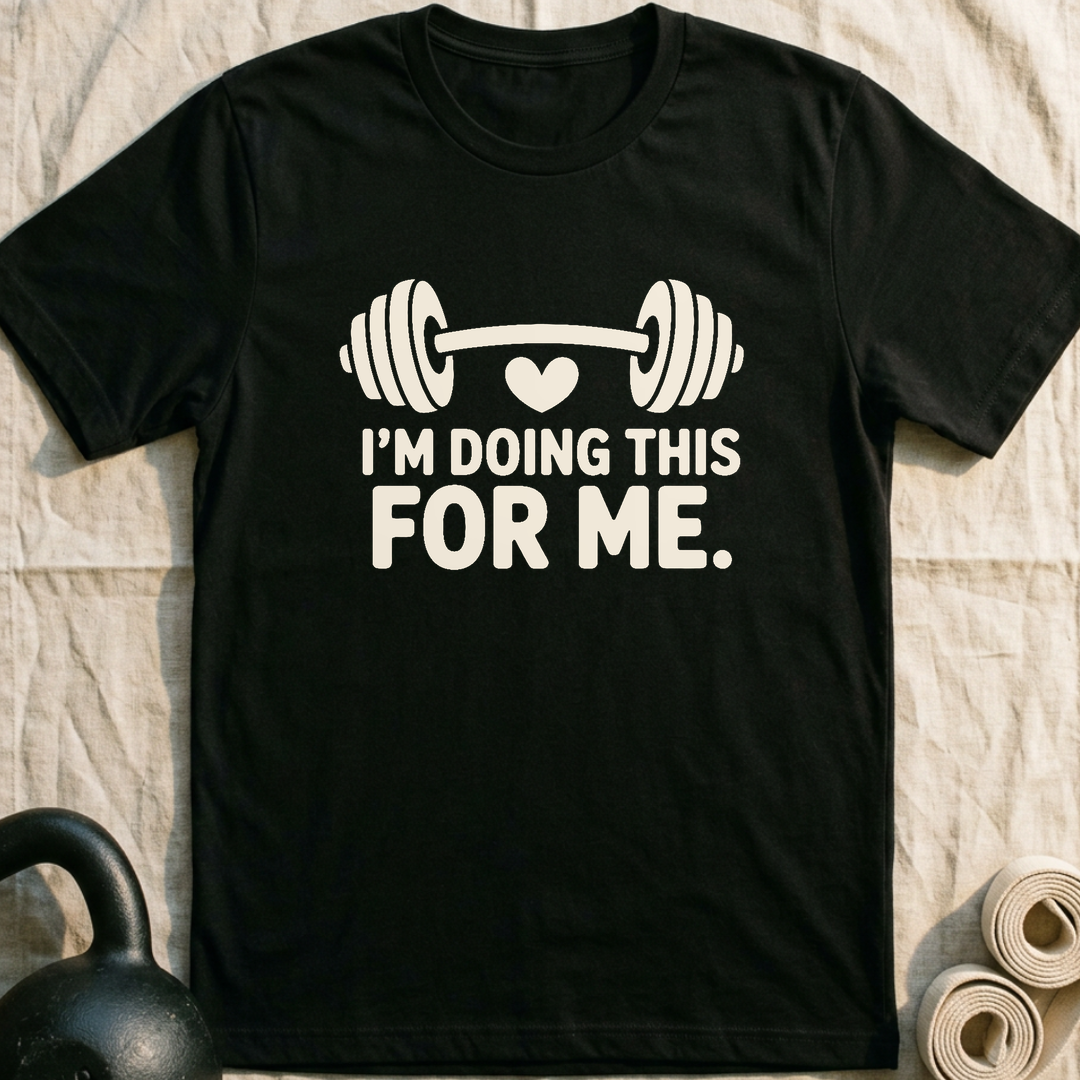Doing This For Me Heart T-Shirt — Black