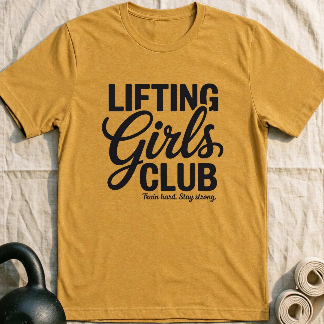 Lifting Girls Club T-Shirt — Heather Mustard