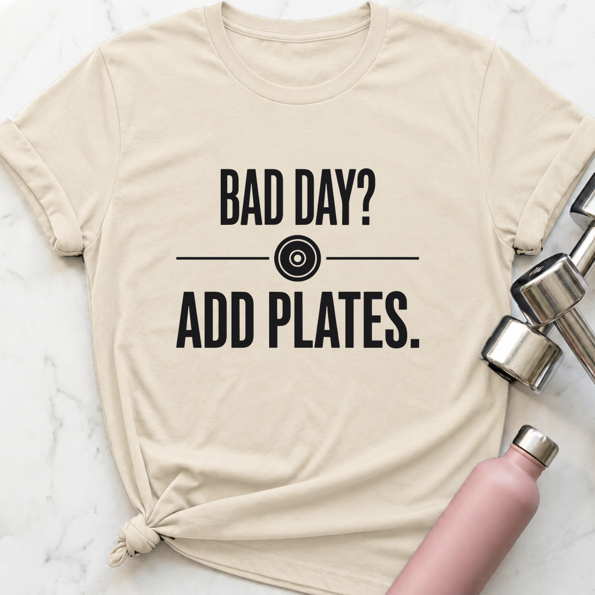 Bad Day Add Plates T-Shirt — Natural