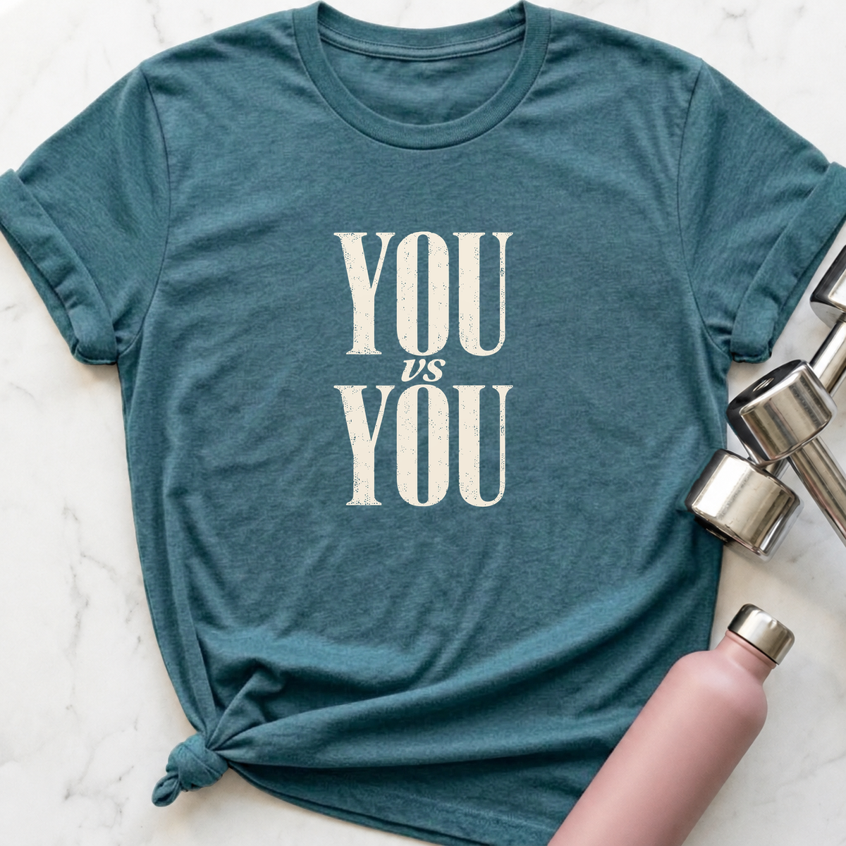 You vs You T-Shirt — Heather Deep Teal