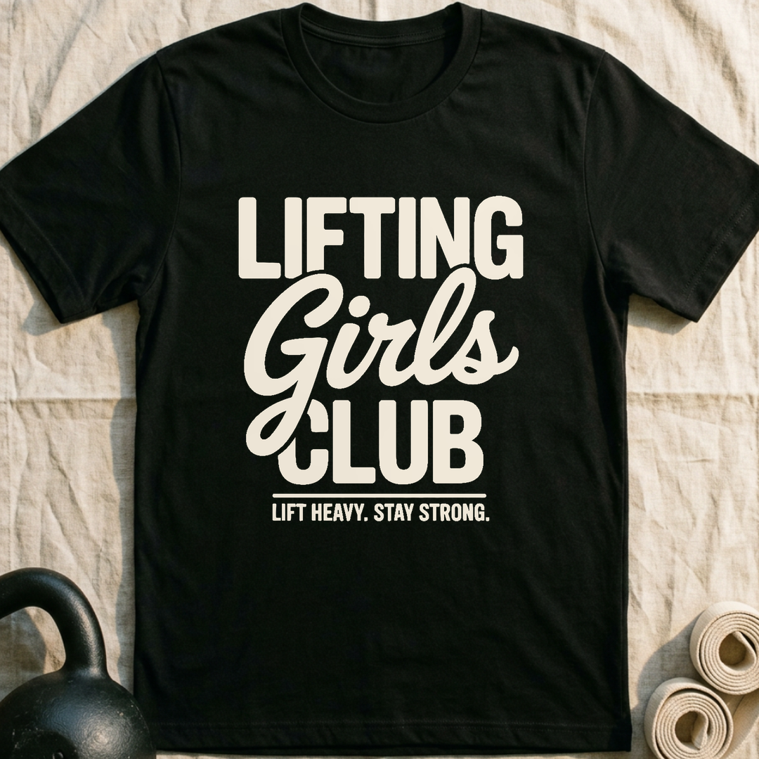 Lift Heavy Stay Strong T-Shirt — Black