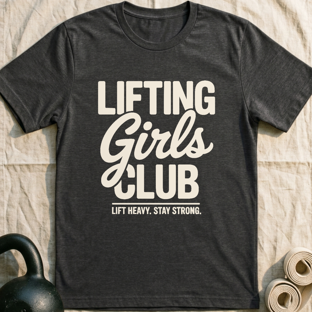 Lift Heavy Stay Strong T-Shirt — Dark Grey Heather