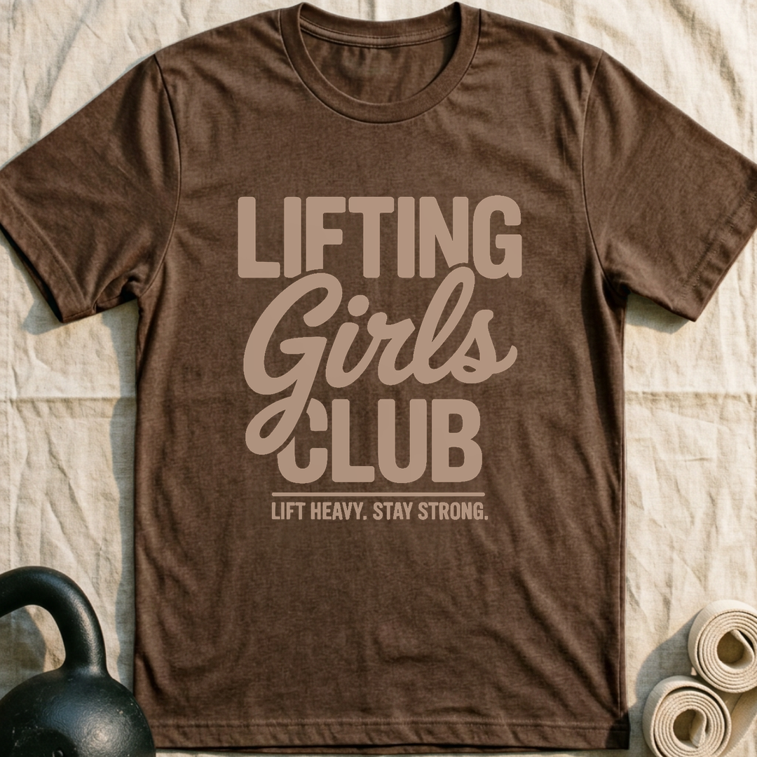 Lift Heavy Stay Strong T-Shirt — Heather Brown