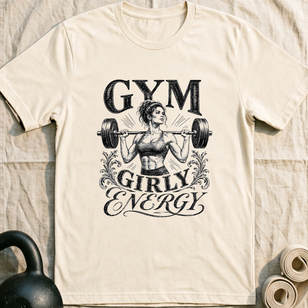 Gym Girly Vintage T-Shirt — Natural