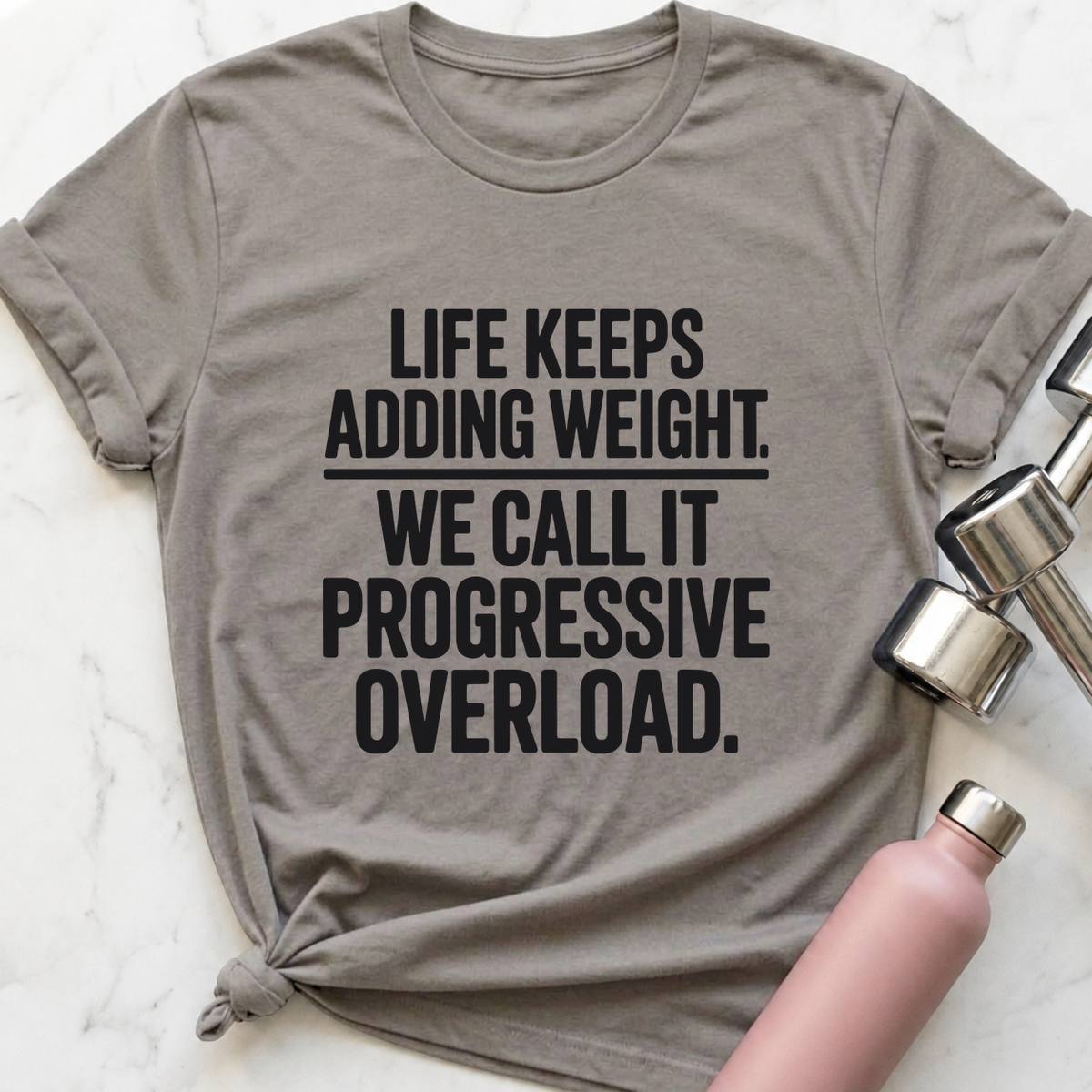 Progressive Overload T-Shirt — Athletic Heather