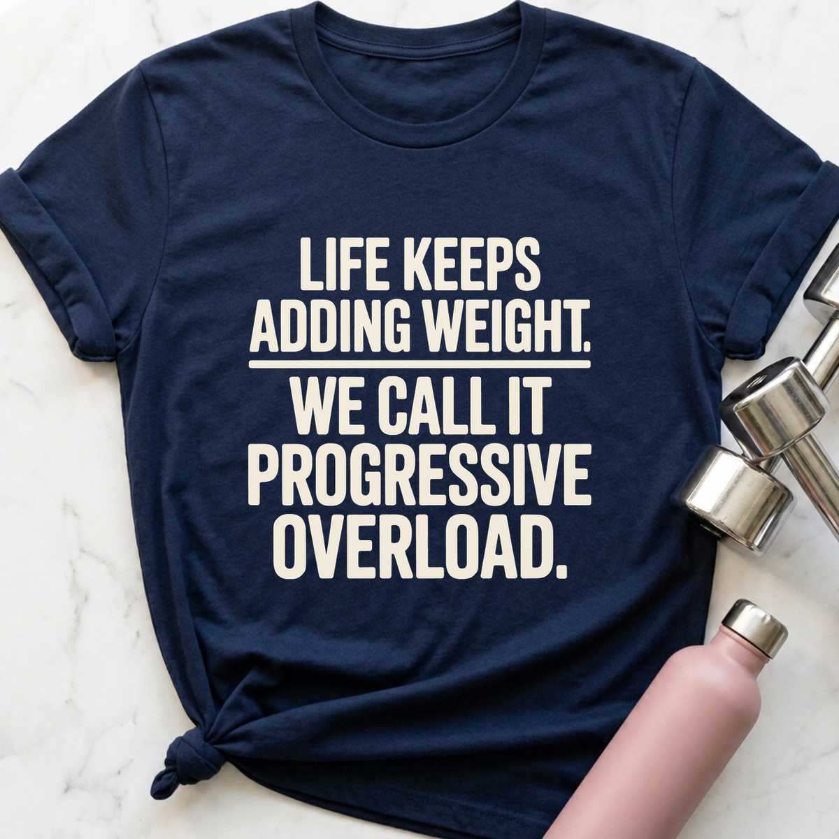 Progressive Overload T-Shirt — Navy
