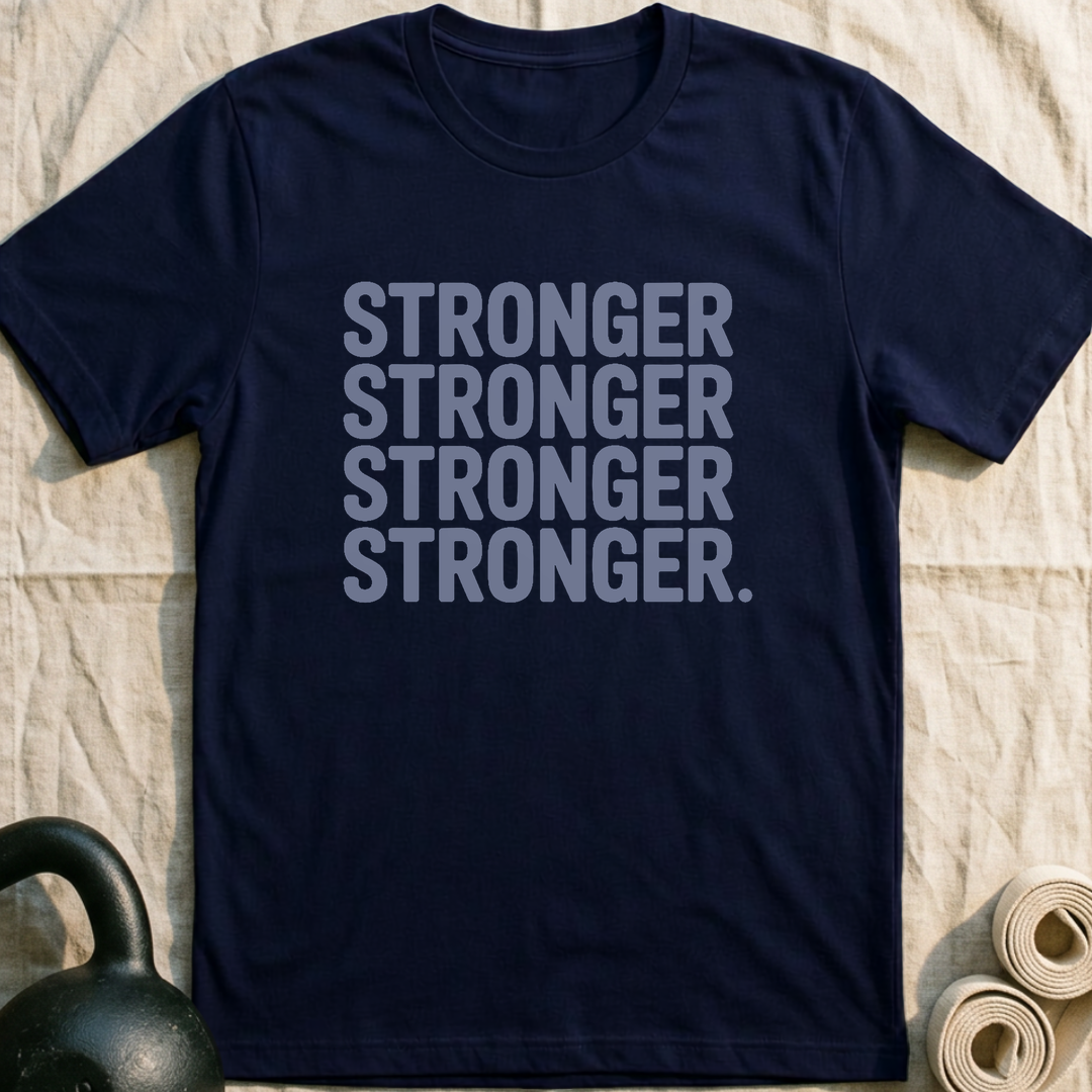 Stronger Stronger Stronger T-Shirt — Navy