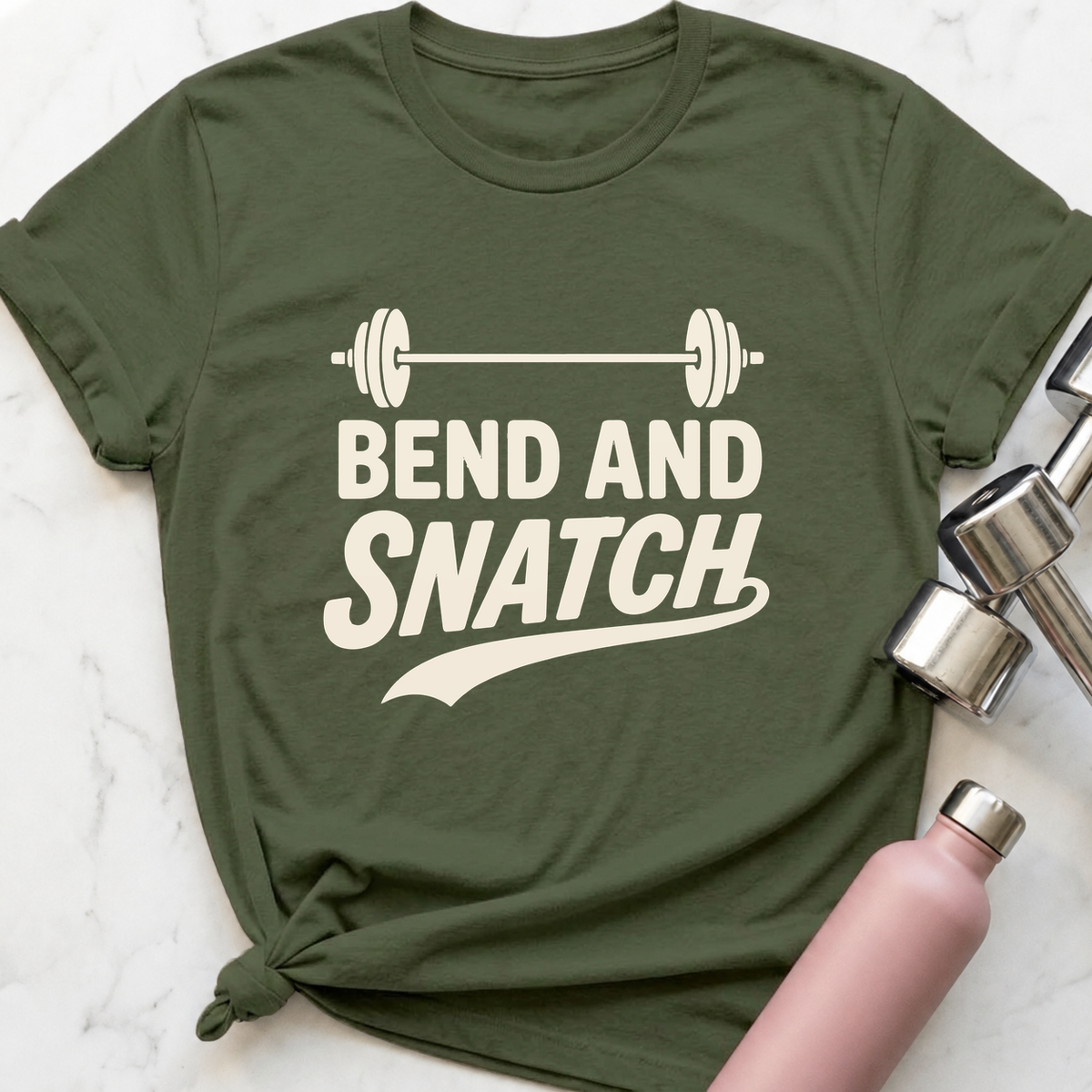 Bend And Snatch T-Shirt — Military Green