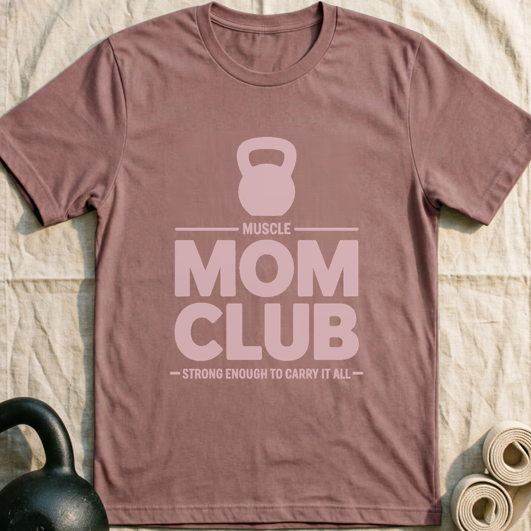 Muscle Mom Club T-Shirt — Mauve