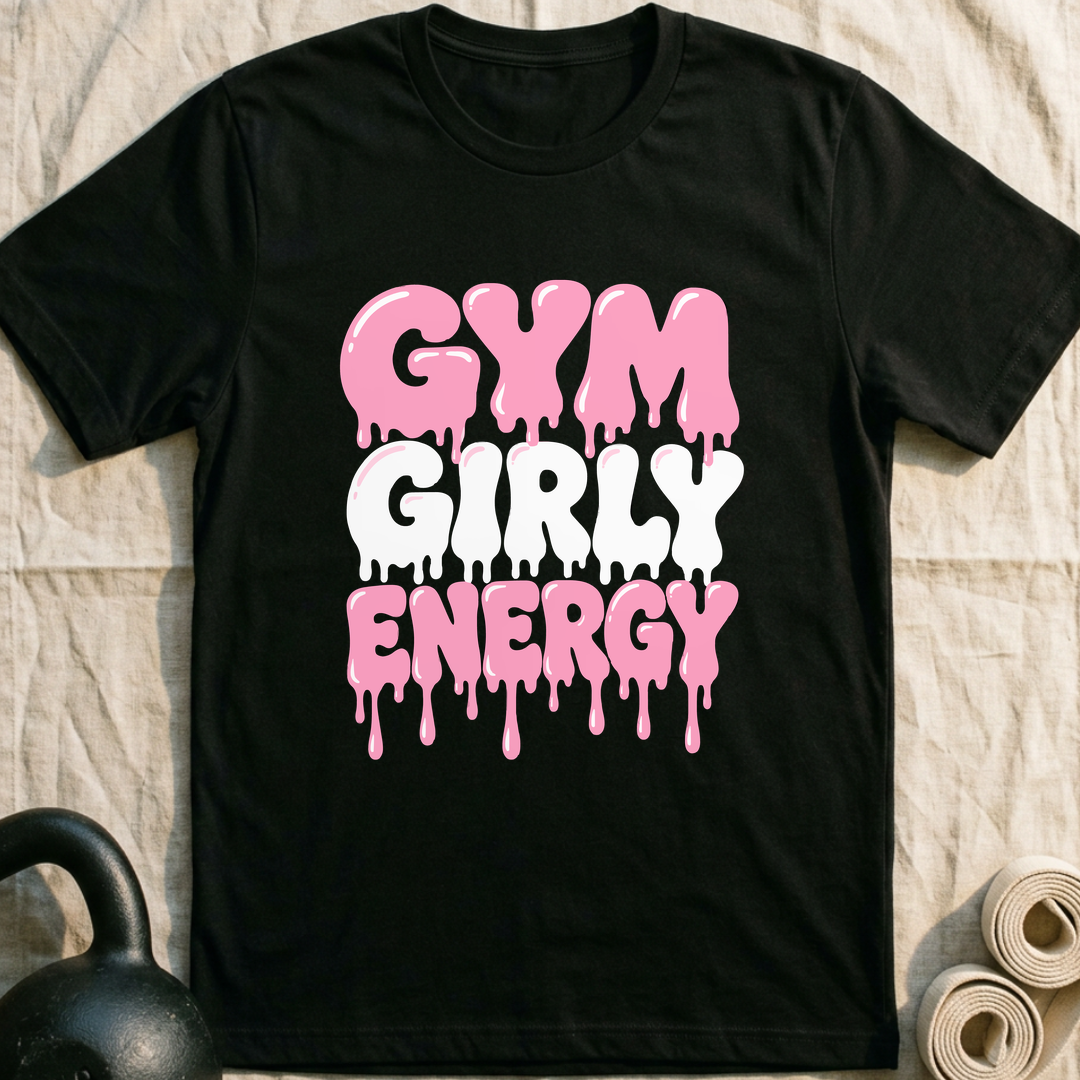 Gym Girly Drip T-Shirt — Black