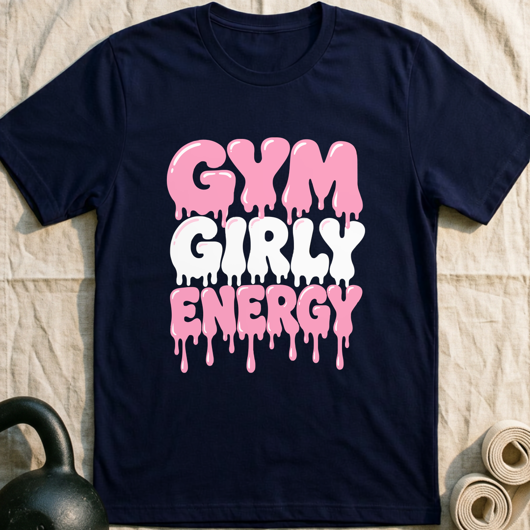Gym Girly Drip T-Shirt — Navy