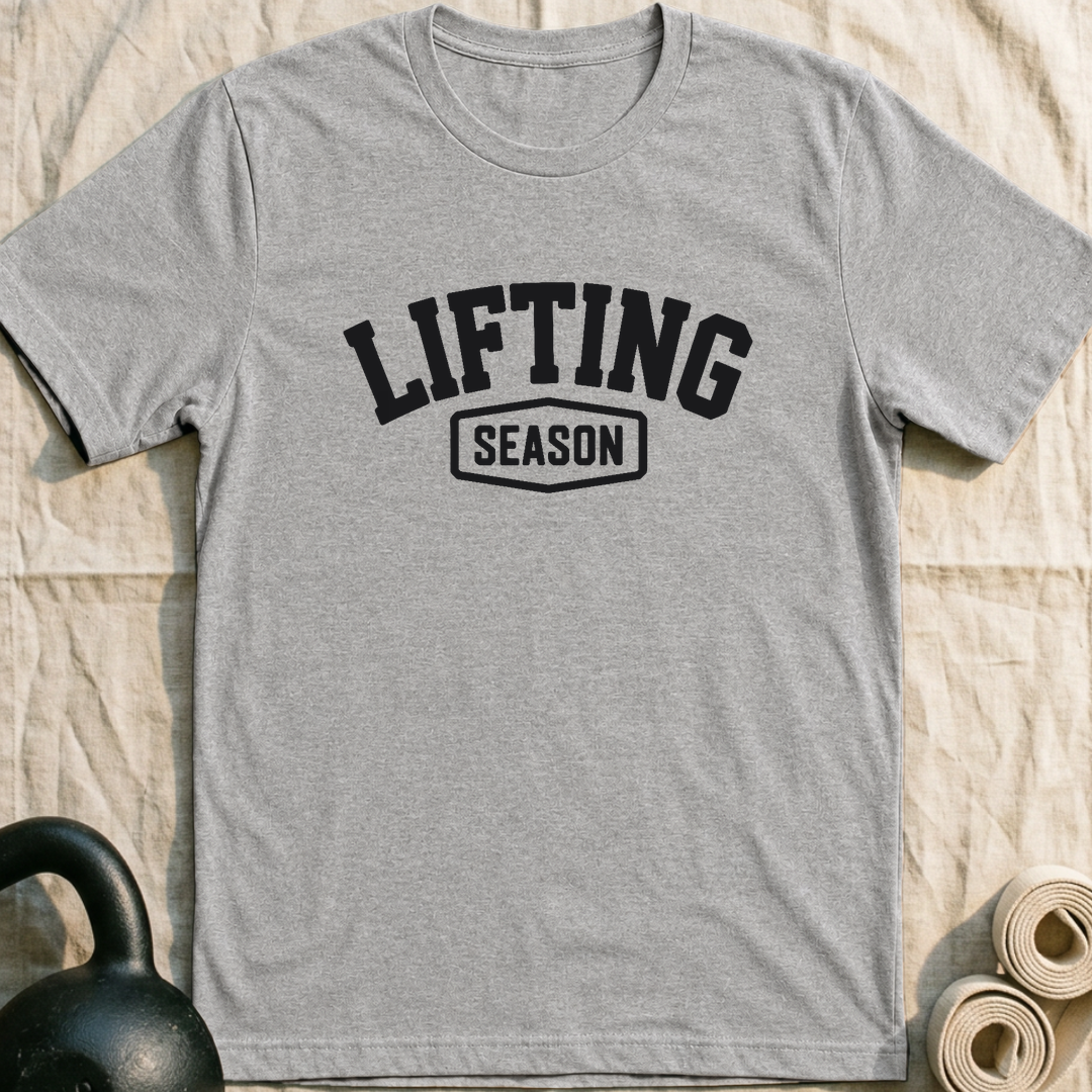 Lifting Season Shield T-Shirt — Athletic Heather