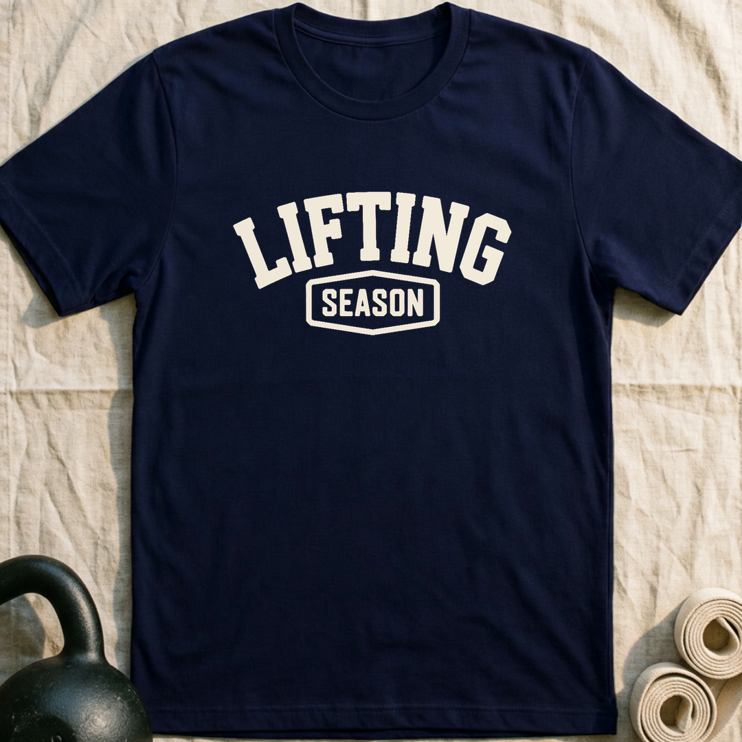 Lifting Season Shield T-Shirt — Navy