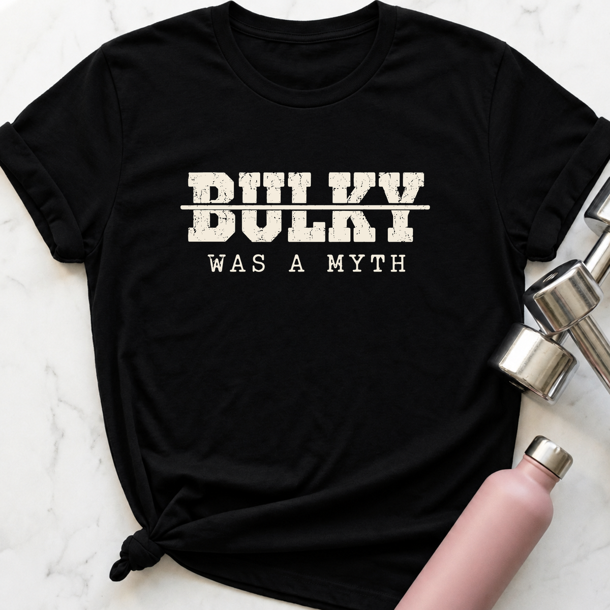 Bulky Was A Myth T-Shirt — Black
