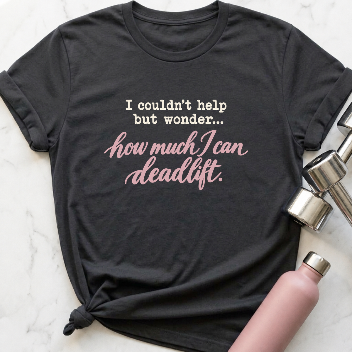 I Couldn't Help But Wonder T-Shirt — Dark Grey Heather