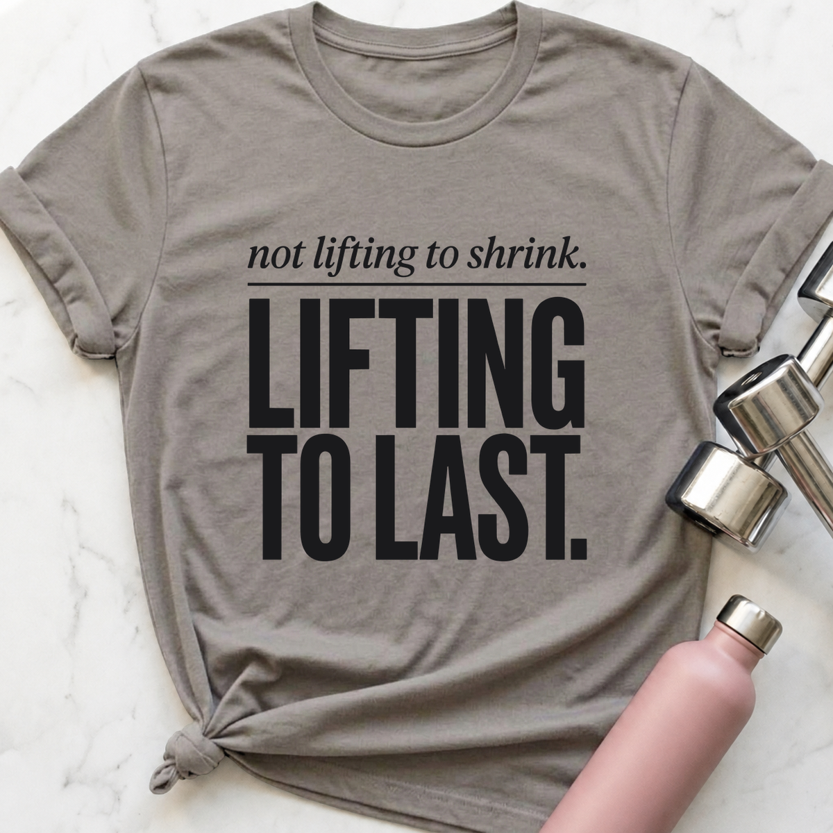 Not Lifting To Shrink T-Shirt — Athletic Heather