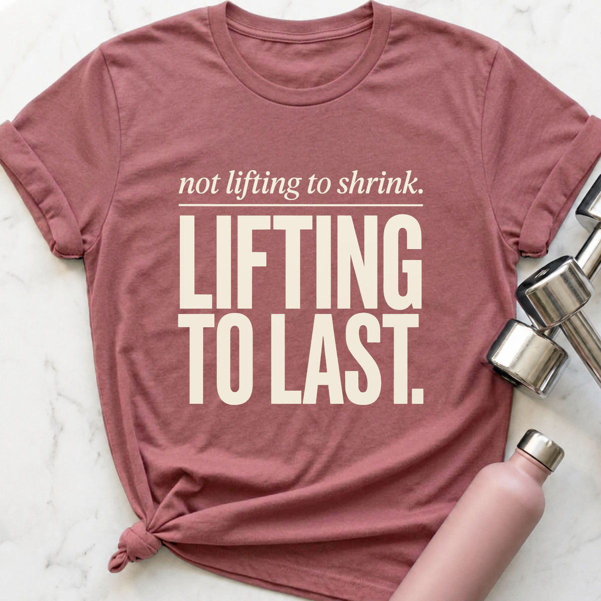 Not Lifting To Shrink T-Shirt — Mauve