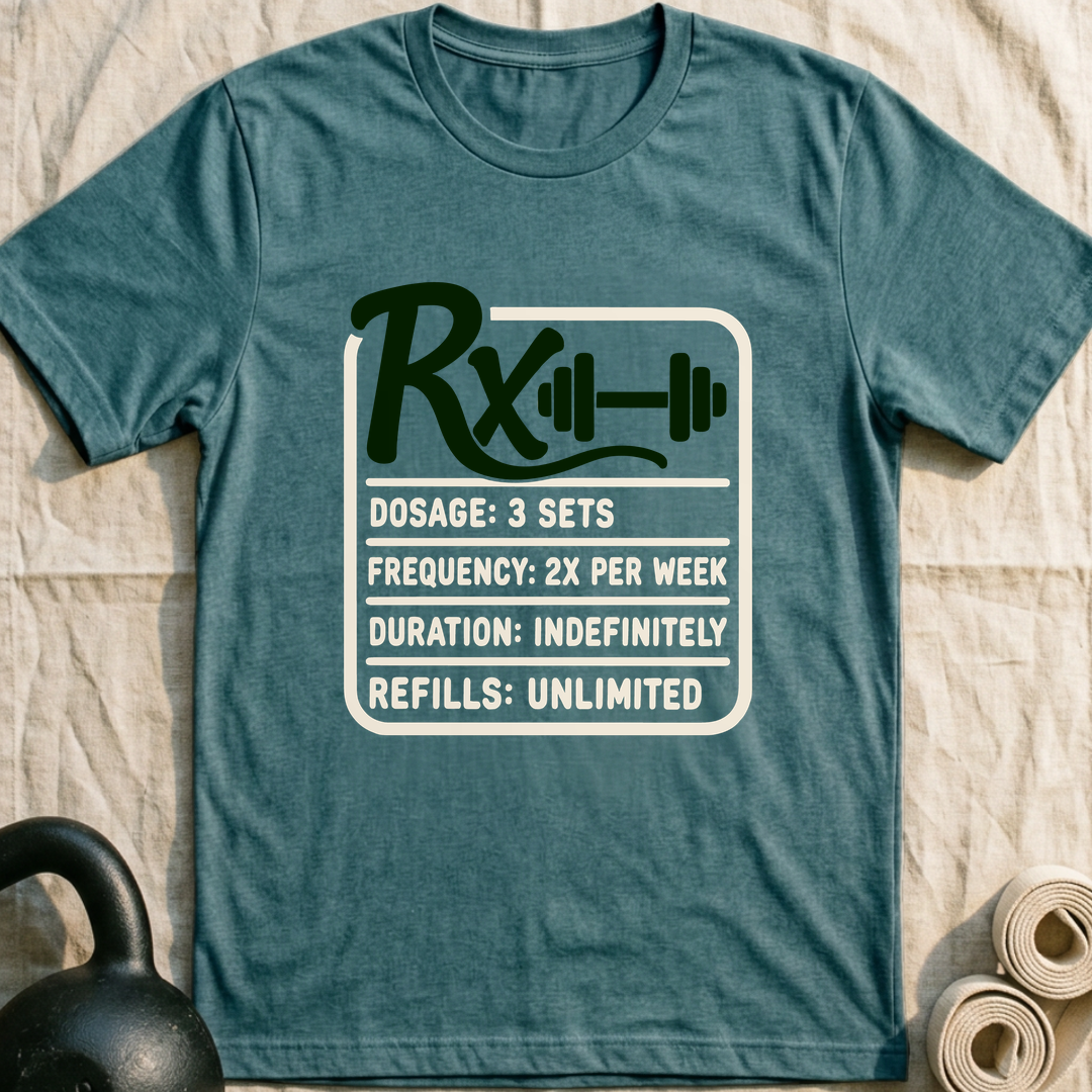 Strength Rx T-Shirt — Heather Deep Teal