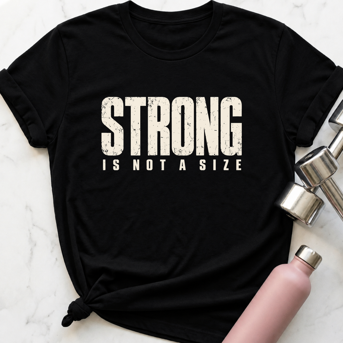 Strong Is Not A Size T-Shirt — Black