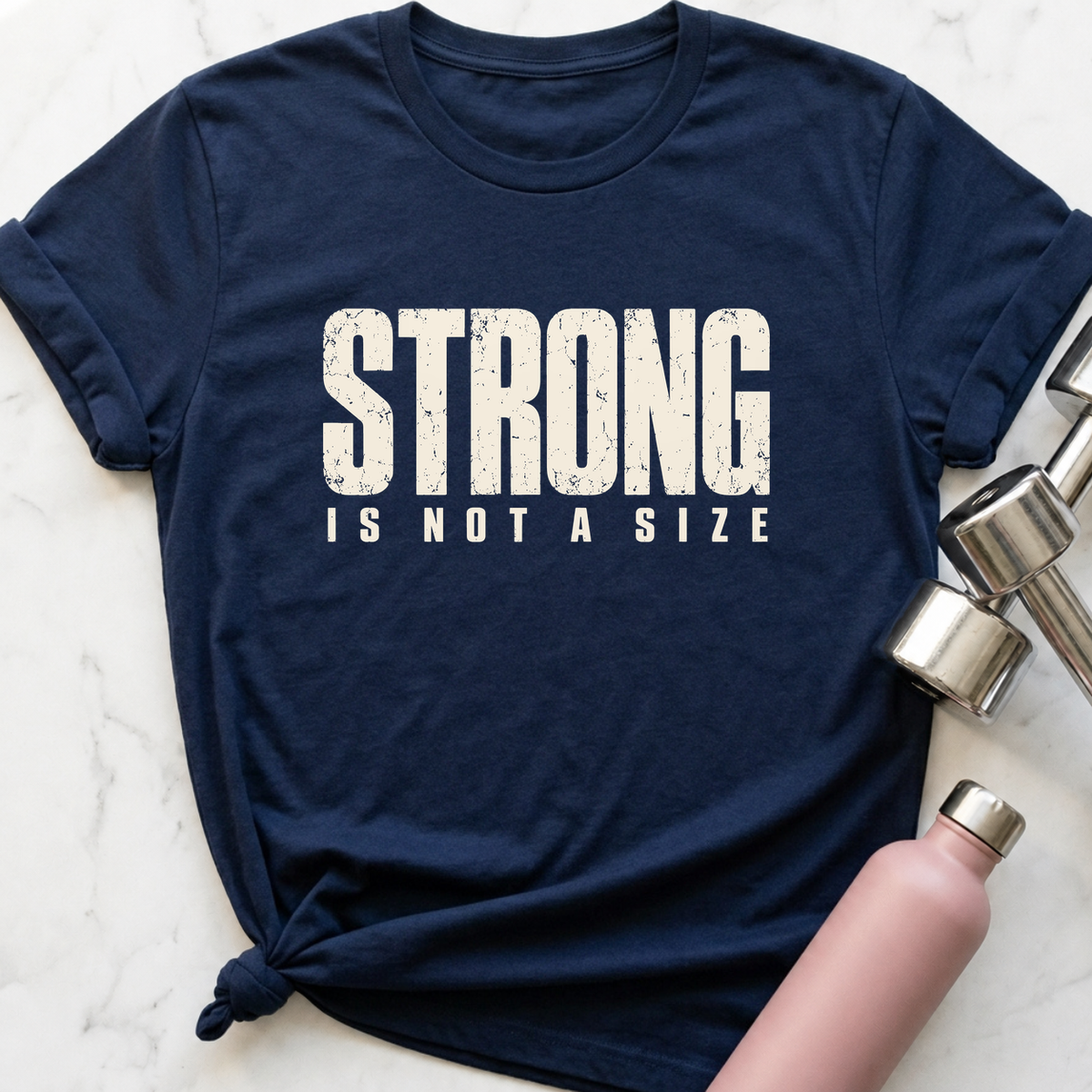 Strong Is Not A Size T-Shirt — Navy