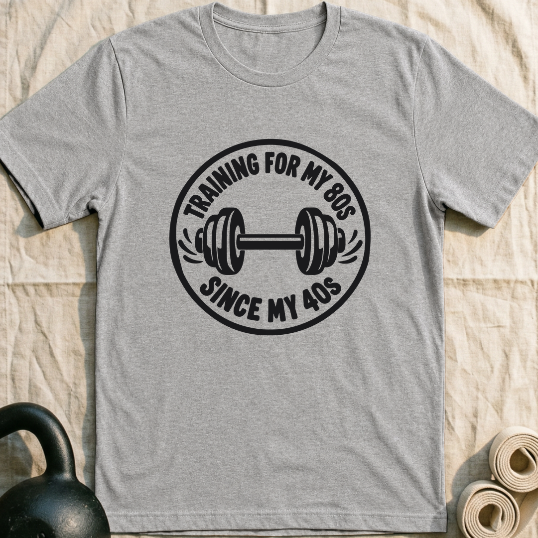 Training Since My 40s T-Shirt — Athletic Heather