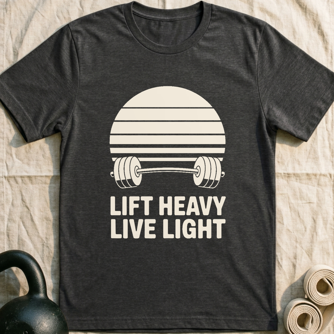 Lift Heavy Live Light T-Shirt — Dark Grey Heather