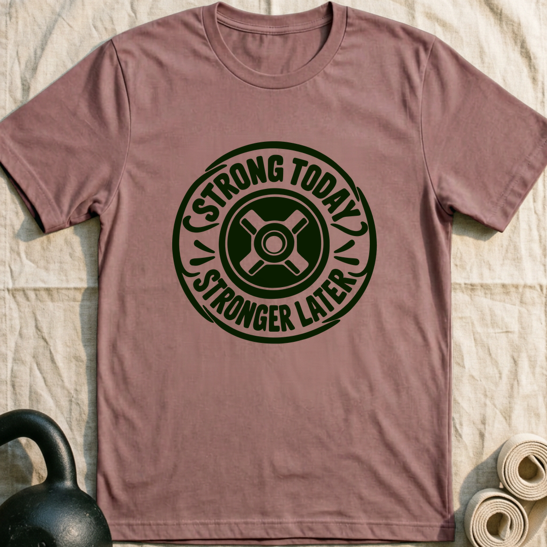 Strong Today Badge T-Shirt — Mauve