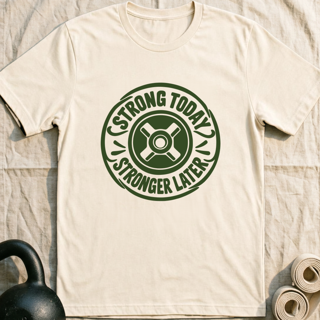 Strong Today Badge T-Shirt — Natural