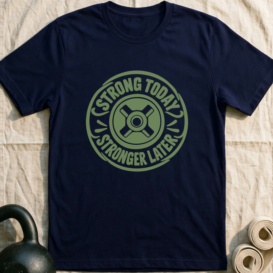 Strong Today Badge T-Shirt — Navy
