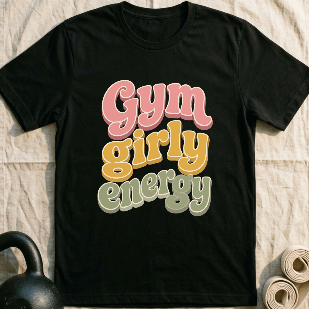 Gym Girly Groove T-Shirt — Black