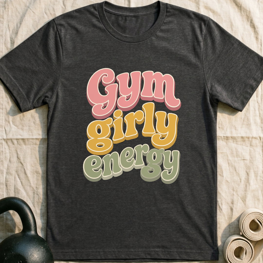 Gym Girly Groove T-Shirt — Dark Grey Heather