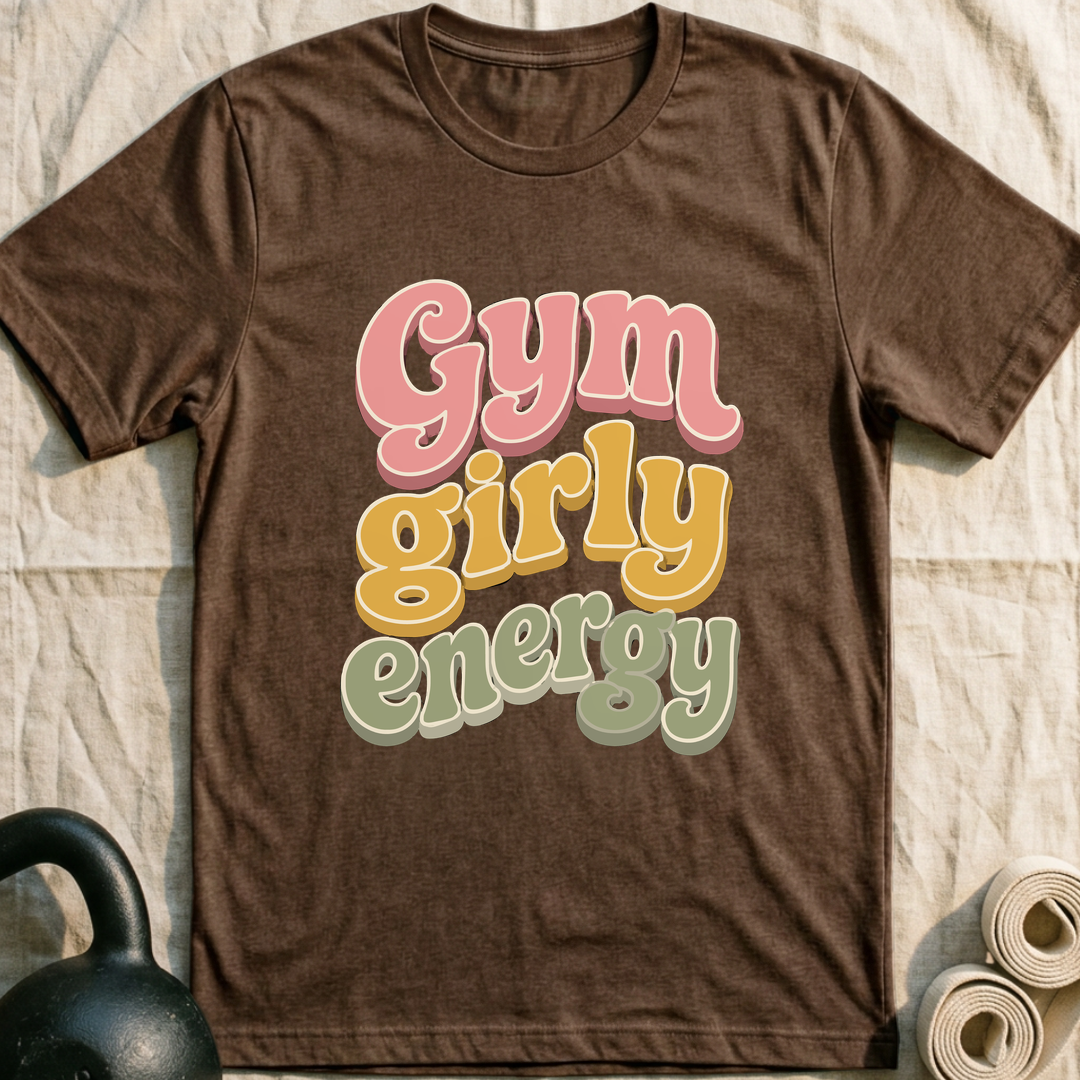 Gym Girly Groove T-Shirt — Heather Brown