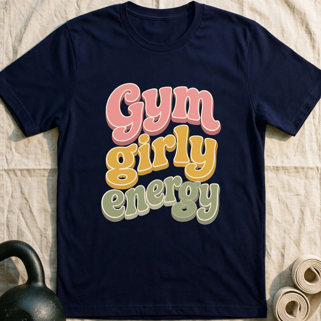 Gym Girly Groove T-Shirt — Navy