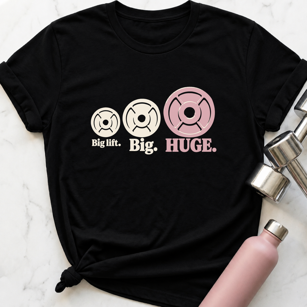 Big Lift Big Huge Plates T-Shirt — Black