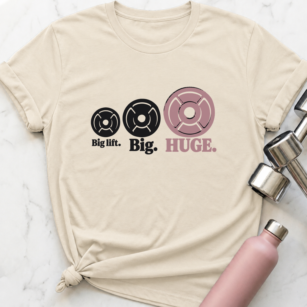 Big Lift Big Huge Plates T-Shirt — Natural