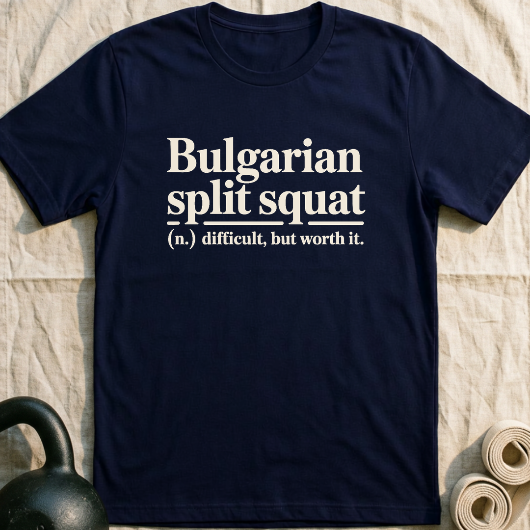 Bulgarian Split Squat T-Shirt — Navy