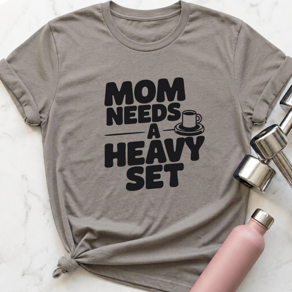 Mom Needs A Heavy Set T-Shirt — Athletic Heather