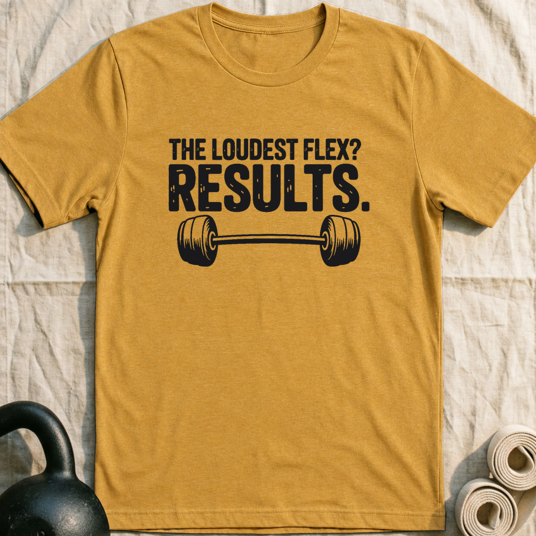 The Loudest Flex T-Shirt — Heather Mustard