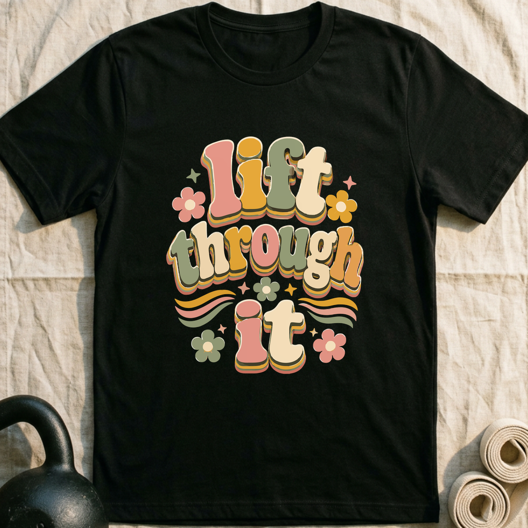 Lift Through It Bloom T-Shirt — Black