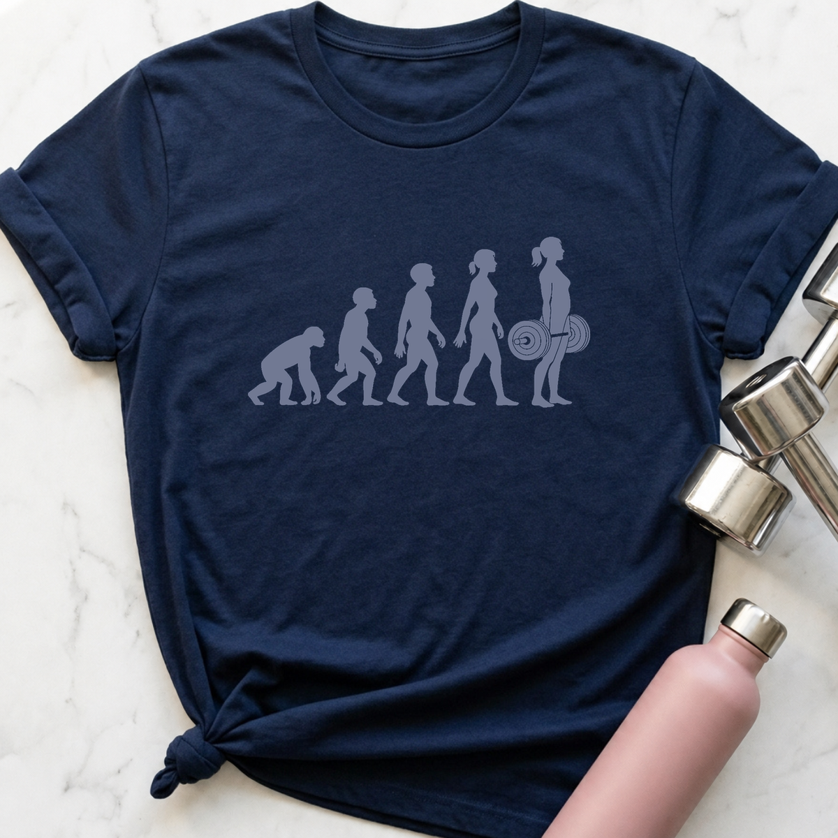 Evolution Of A Woman T-Shirt — Navy