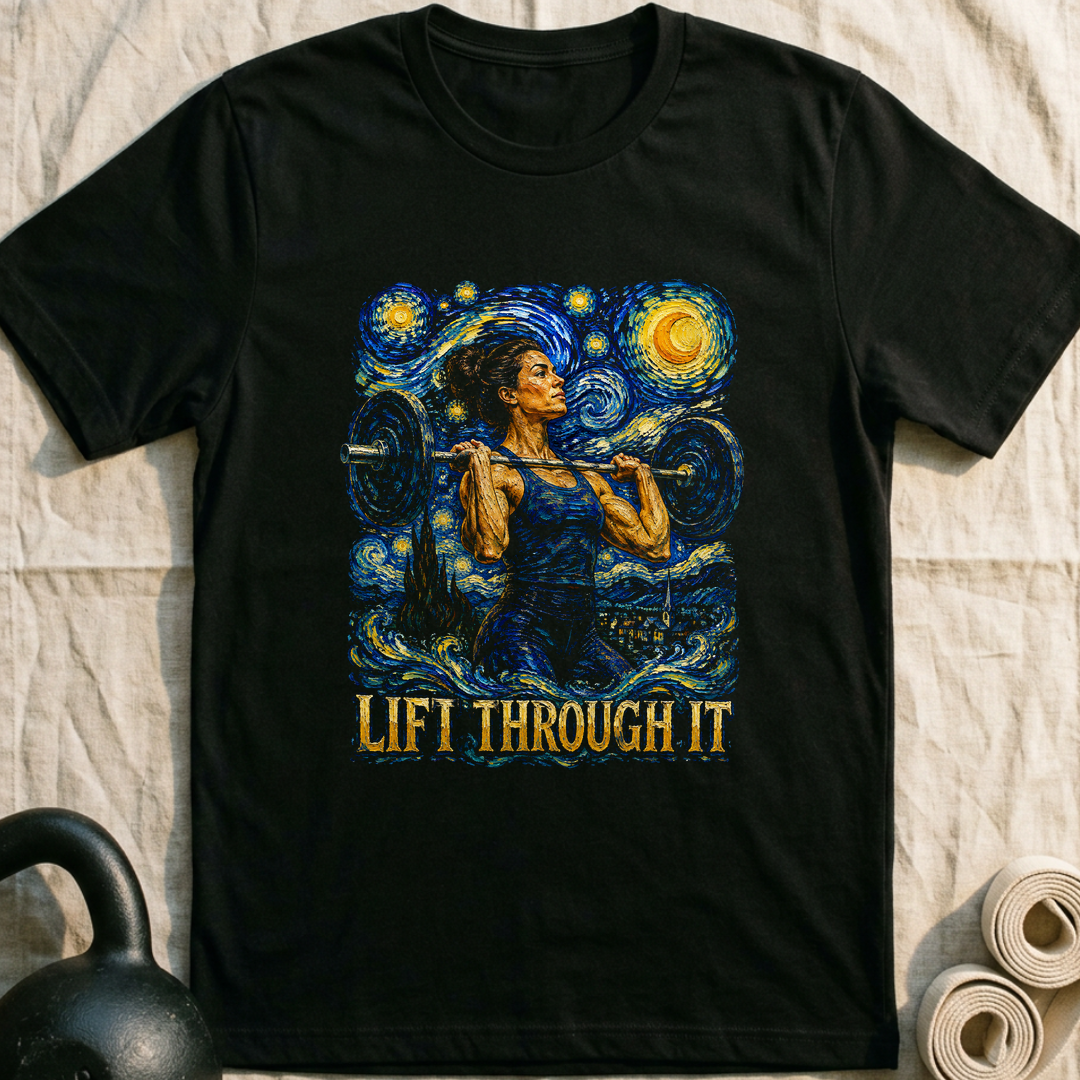 Lift Through It Swirl T-Shirt — Black