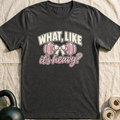 What Like It's Heavy Bow T-Shirt — Dark Grey Heather