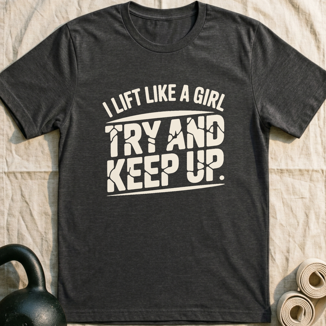 Try And Keep Up T-Shirt — Dark Grey Heather