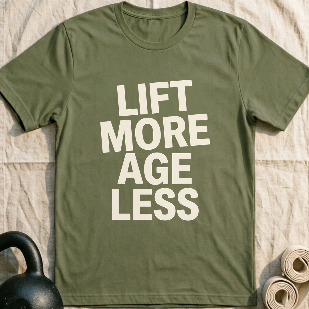 Lift More Age Less T-Shirt — Military Green